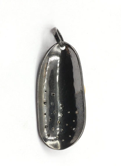 Unshape Silver Pave Diamond Pendant