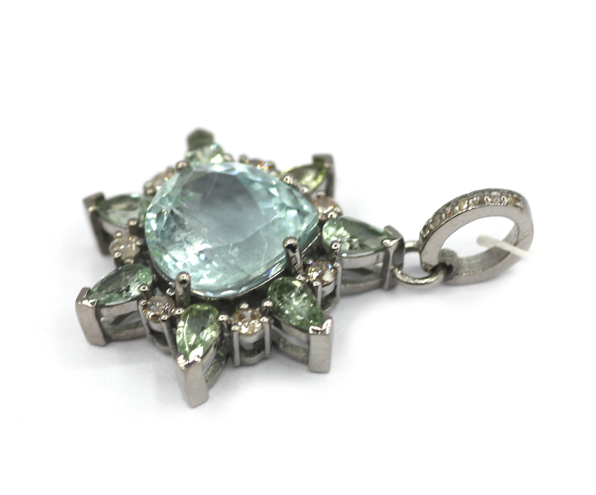 92.5 sterling silver Diamond pendant