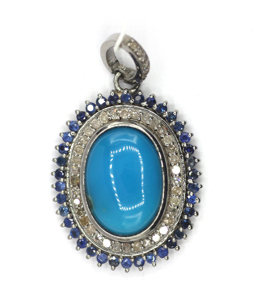92.5 sterling silver Diamond pendant