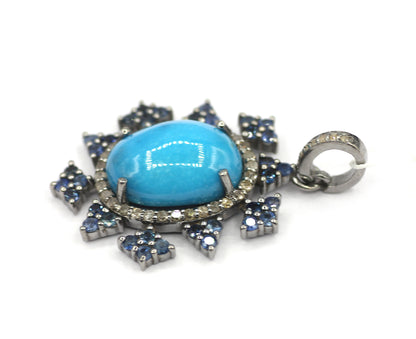 92.5 sterling silver Diamond pendant