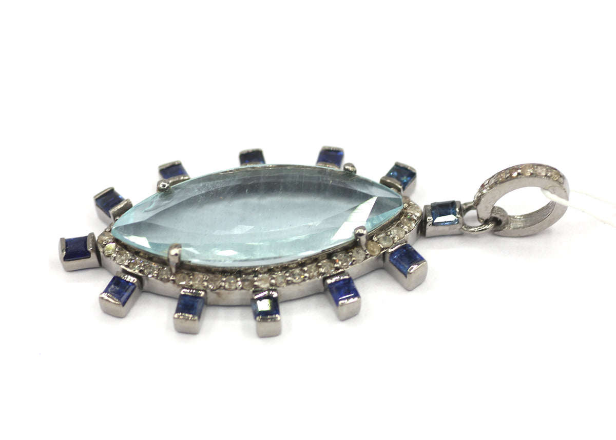 92.5 sterling silver Diamond pendant