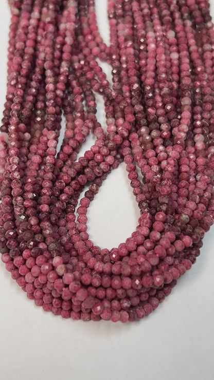 Thulite Round Faceted 3mm