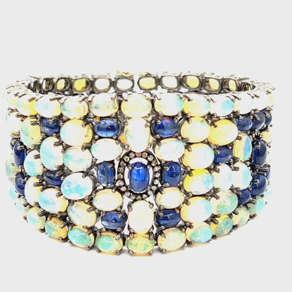 Opal and Tanzanite Bracelet with Diamonds