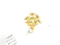 Heart Flower 14k Solid Gold Diamond Pendants.