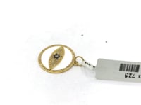Evil Eye 14k Solid Gold Diamond Pendants.