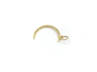 Crescent Moon Shape 14k Solid Gold Diamond Pendants.