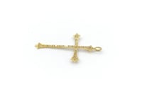 14K Solid Gold Cross Diamond Pendants