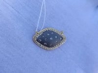 Evil eye Shape Gold and Silver Diamond Pendant | Elegant Two-Tone Diamond Jewelry