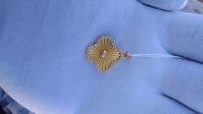 14k Solid Gold Diamond Pendants.