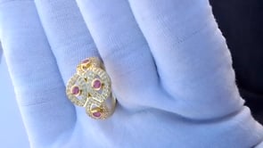 Evil Eye 14k Solid Gold Diamond Rings..