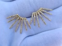 Star 14k Gold Diamond  Stud Earring