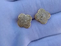 14k Solid Gold Diamond Earring
