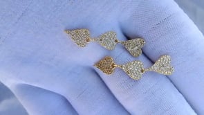 Heart 14k Gold Diamond Earring