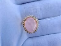 Morganite 14k Solid Gold Diamond Rings.