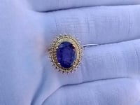 Tanzanite 14k Solid Gold Diamond Rings.