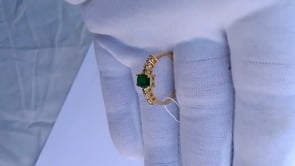 Emerald 14k Solid Gold Diamond Rings.
