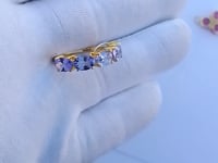 Tanzanite 14k Solid Gold Diamond Rings.