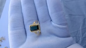 Emerald 14k Solid Gold Diamond Rings.