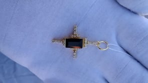 Cross 14k Solid Gold Diamond Pendants