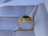 Emerald 14k Solid Gold Diamond Rings.