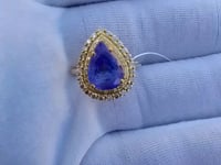 Tanzanite 14k Solid Gold Diamond Rings
