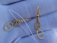 14k Solid Gold Diamond Earring.14k Solid Gold Diamond Earring