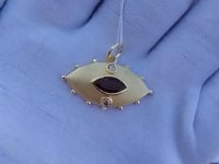 Evil Eye 14k Solid Gold Diamond Pendants