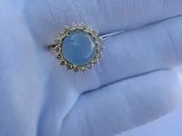 Aqua 14k Solid Gold Diamond Rings.