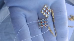 Moonstone 14k Gold Diamond Earring