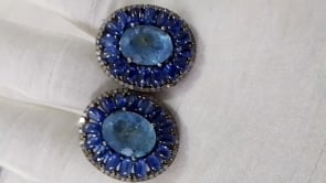 Aqua 925 silver Diamond Earring Stud