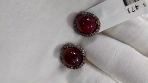 Tourmuline 925 silver Diamond Earring Stud