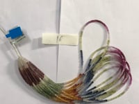 Sapphire, Multi Sapphire Faceted Roundel Beads