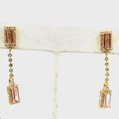 14k Solid Gold Diamond Earring.14k Solid Gold Diamond Earring..