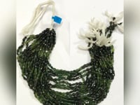 Tourmaline Chrome Faceted Oval Beads