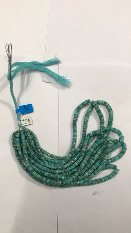 Turquoise Faceted Heshi Beads, Sleeping Beauty Turquoise