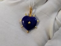 Lapis lazuli Pave Diamond Pendant