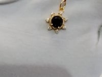 Tourmaline 14k Solid Gold Diamond Pendant