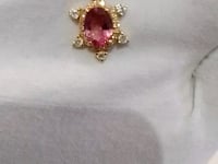 Tourmaline 14k Solid Gold Diamond Pendant