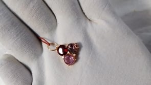Tourmaline 14k Solid Gold Diamond Pendant