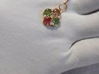 Tourmaline 14k Solid Gold Diamond Pendant