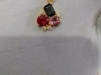 Tourmaline 14k Solid Gold Diamond Pendant