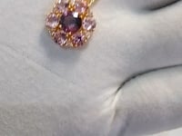 Tourmaline 14k Solid Gold Diamond Pendant