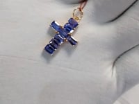 Cross 14k Solid Gold Tanzanite Pendant