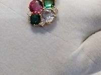Tourmaline 14k Solid Gold Diamond Pendant
