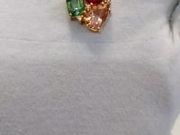 Tourmaline 14k Solid Gold Diamond Pendant
