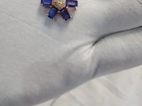 Tanzanite 14k Solid Gold Diamond Pendant