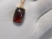 Tourmaline 14k Solid Gold Diamond Pendant