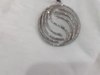 Round Shape sterling silver Diamond pendant