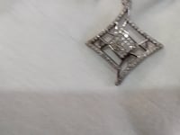 Art Deco sterling silver Diamond Pendant