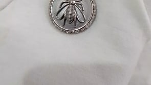 Round Shape sterling silver Diamond pendant
